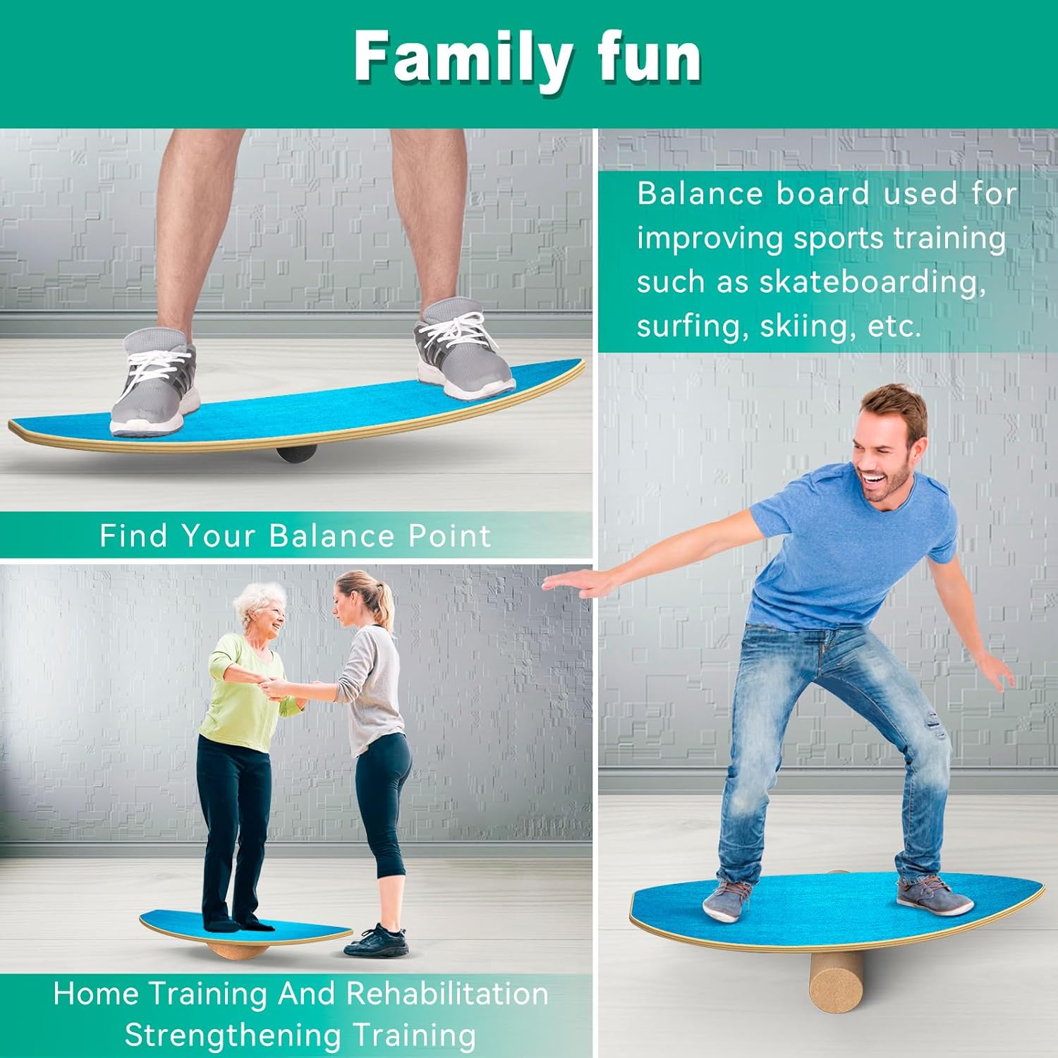 Thumbnail 1 de Healfith Balance Board Holz 204 kg