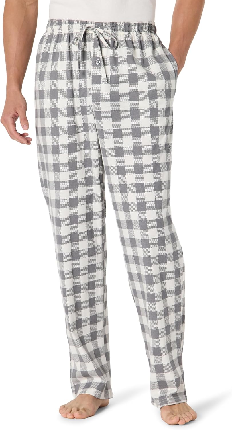 Detalle de Amazon Essentials Herren Pyjamahose aus Baumwollstrick – Lockerer Komfort für die Nacht