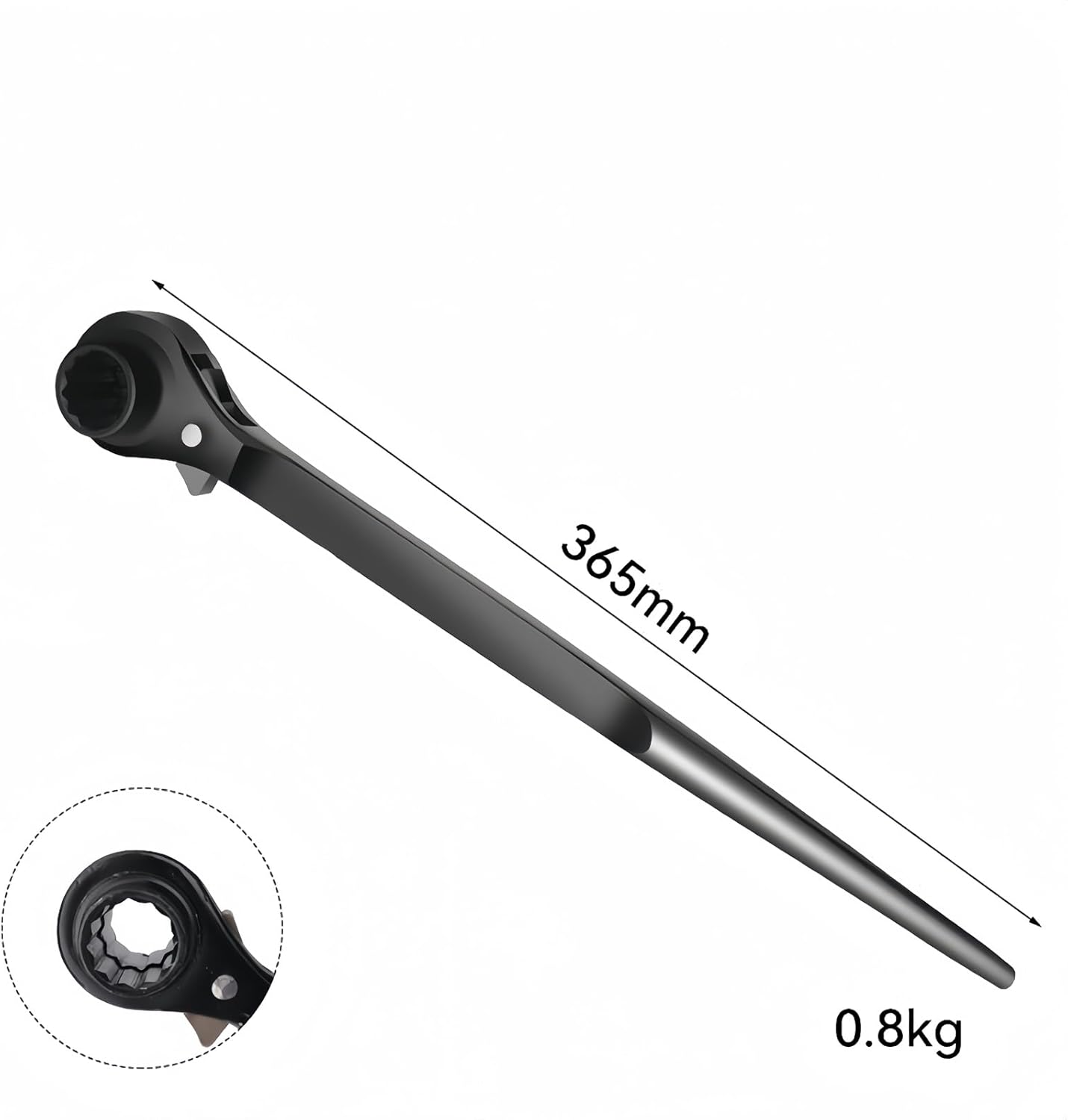 Detalle 2 de Ratchet Podger Spanner for Erecting Scaffolding Tools – 22mm x 24mm