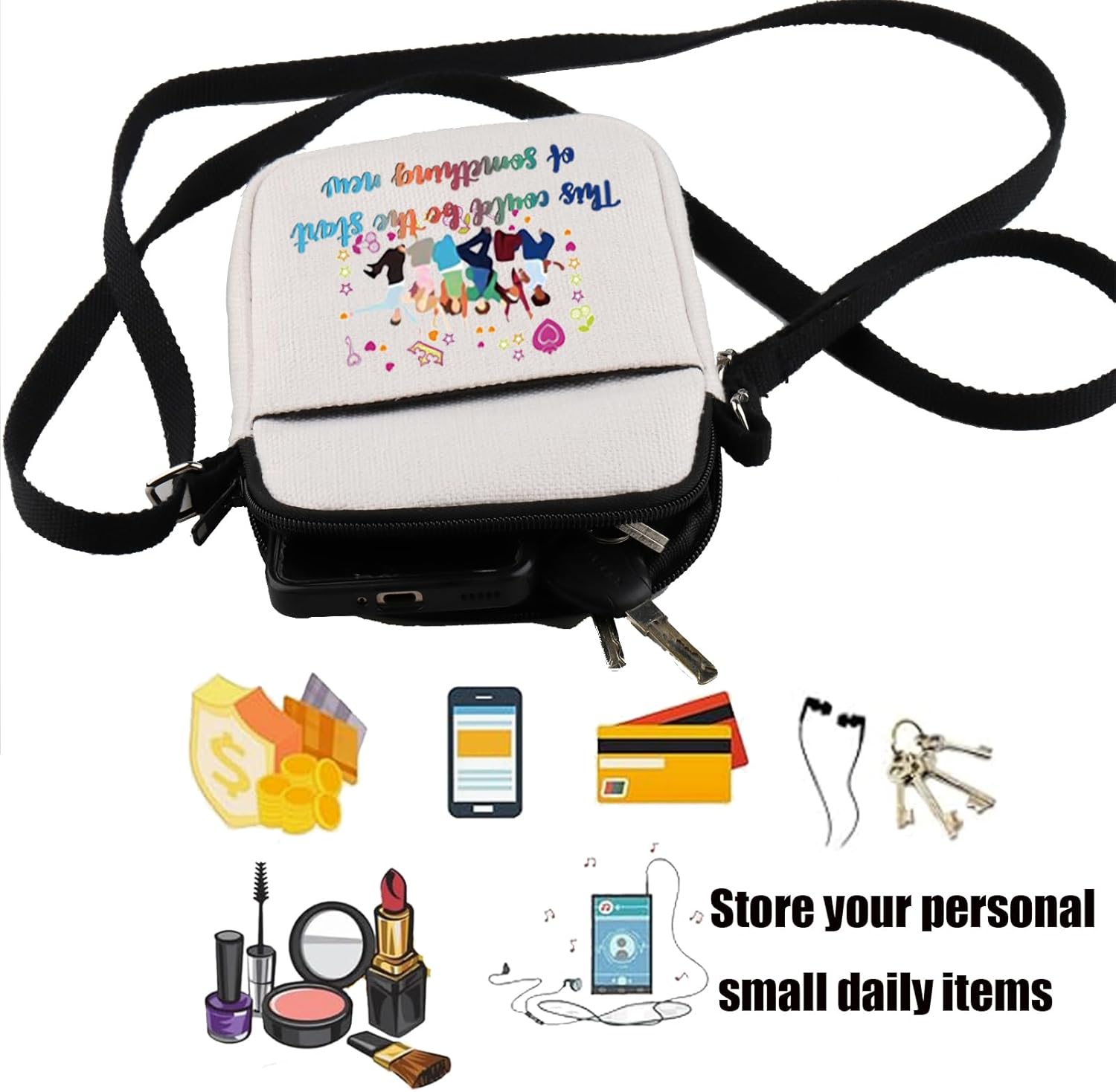 Detalle de PXTIDY High School Musical Inspired Crossbody Bag – This Could Be The Start of Something