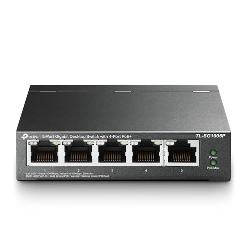 Detalle de TP-Link TL-SG1005P: 5-Port Gigabit PoE Switch mit 4 PoE+ Ports