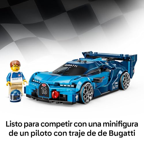 Detalle de LEGO Speed Champions 77253 Bugatti Vision GT, coche hiperdeportivo de construcción