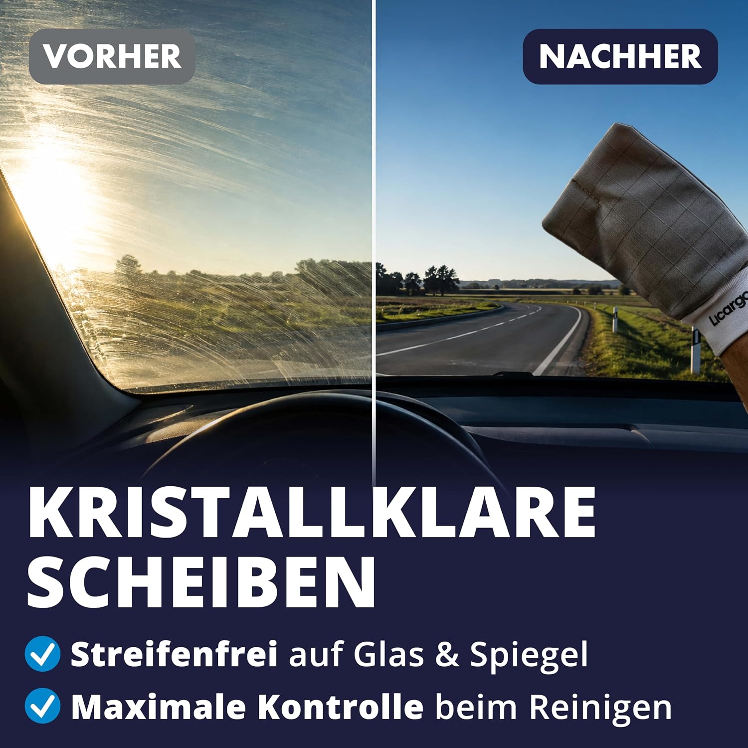 Detalle 2 de LICARGO Carbon Handschuh für streifenfreie Scheiben