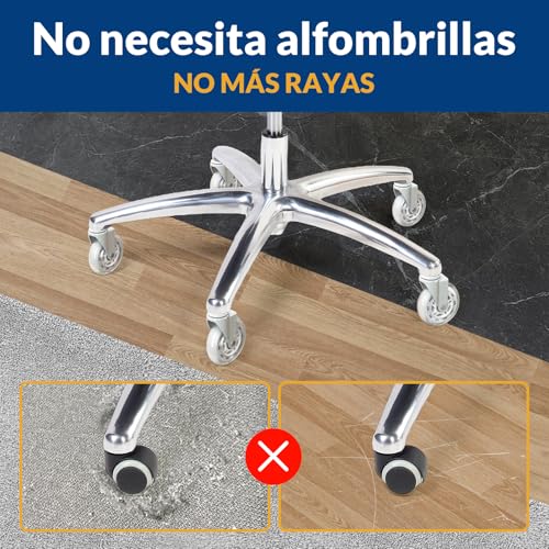Thumbnail 4 de COSYLAND 5pcs Ruedas silla oficina 11×22 mm