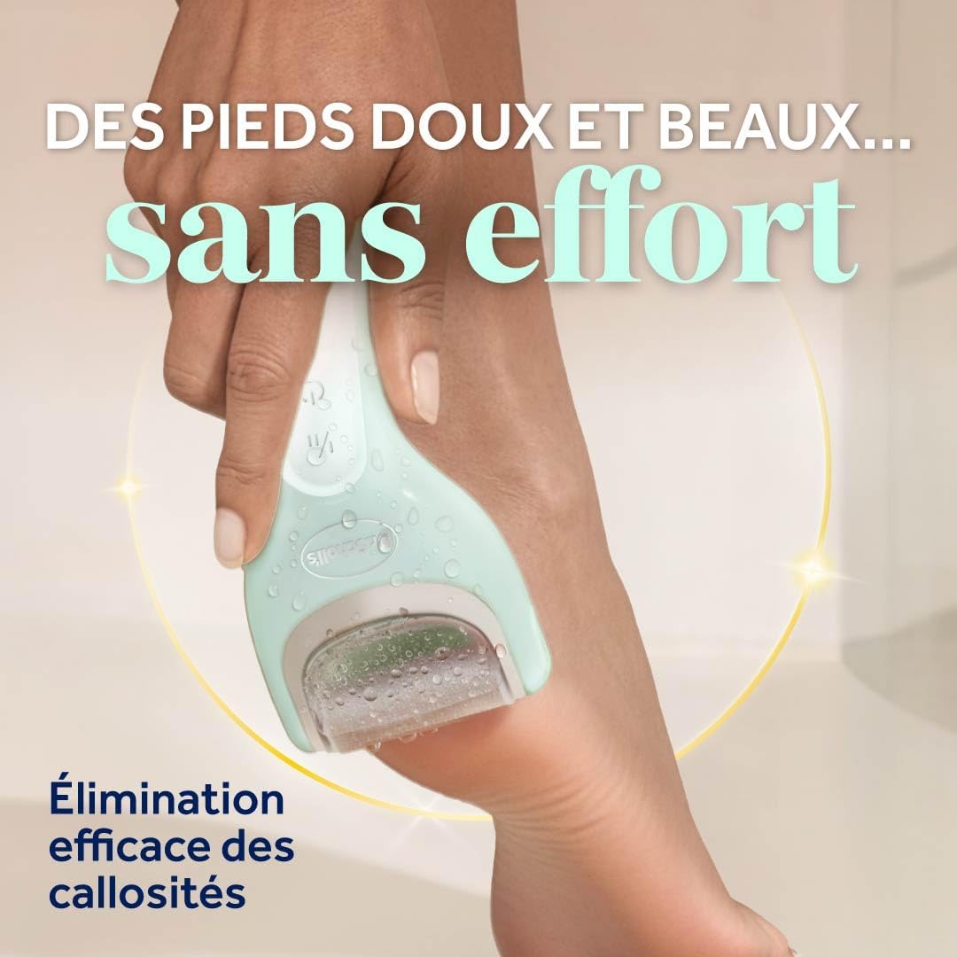 Detalle 2 de Dr. Scholl's Pedi Perfect Pro Râpe Électrique Pieds – 3 Rouleaux Nano Tech, 90 min, Étanche