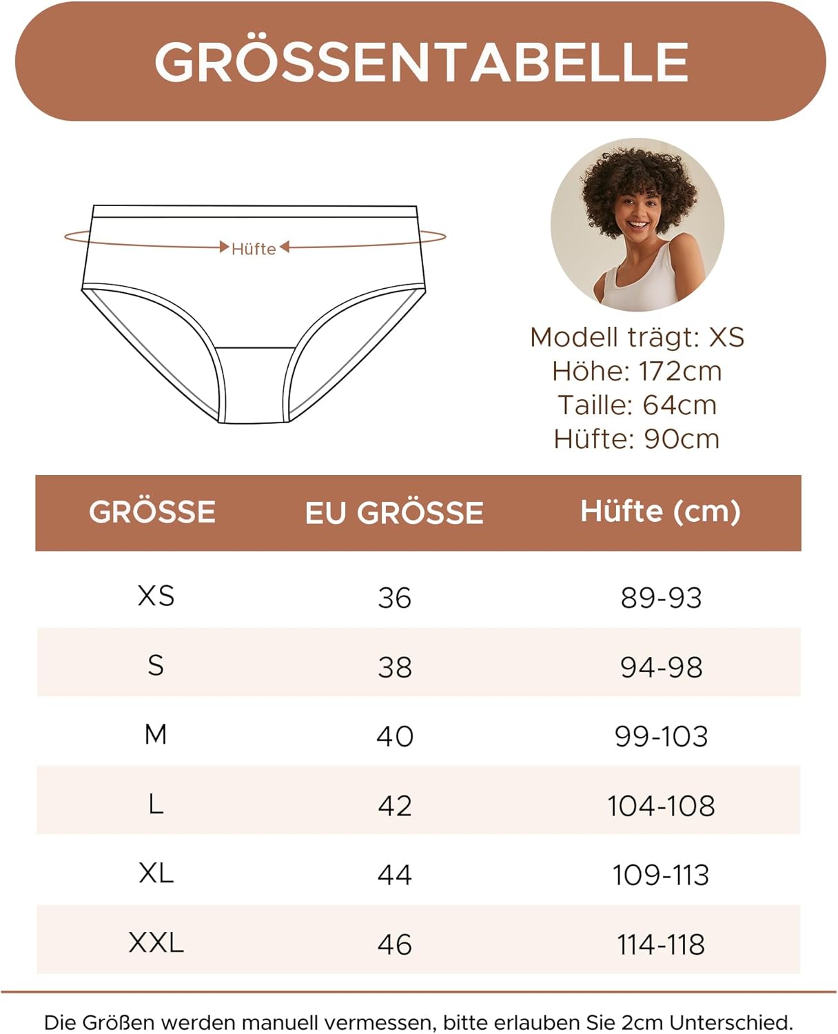 Thumbnail 5 de INNERSY Damen-Unterhosen aus Baumwolle im 6er-Pack – bequeme Hipster-Basics