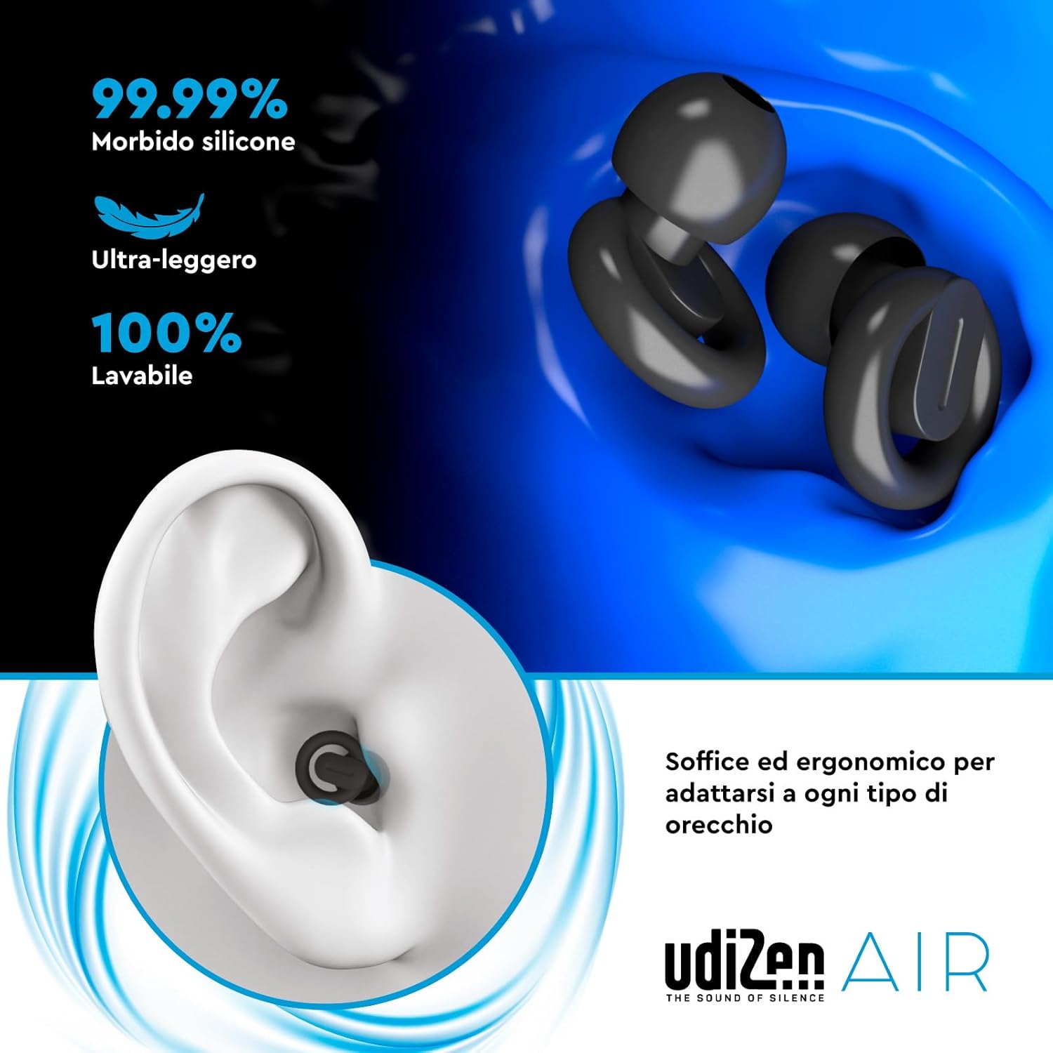 Detalle 1 de Tappi antirumore UdiZen Air -23 dB