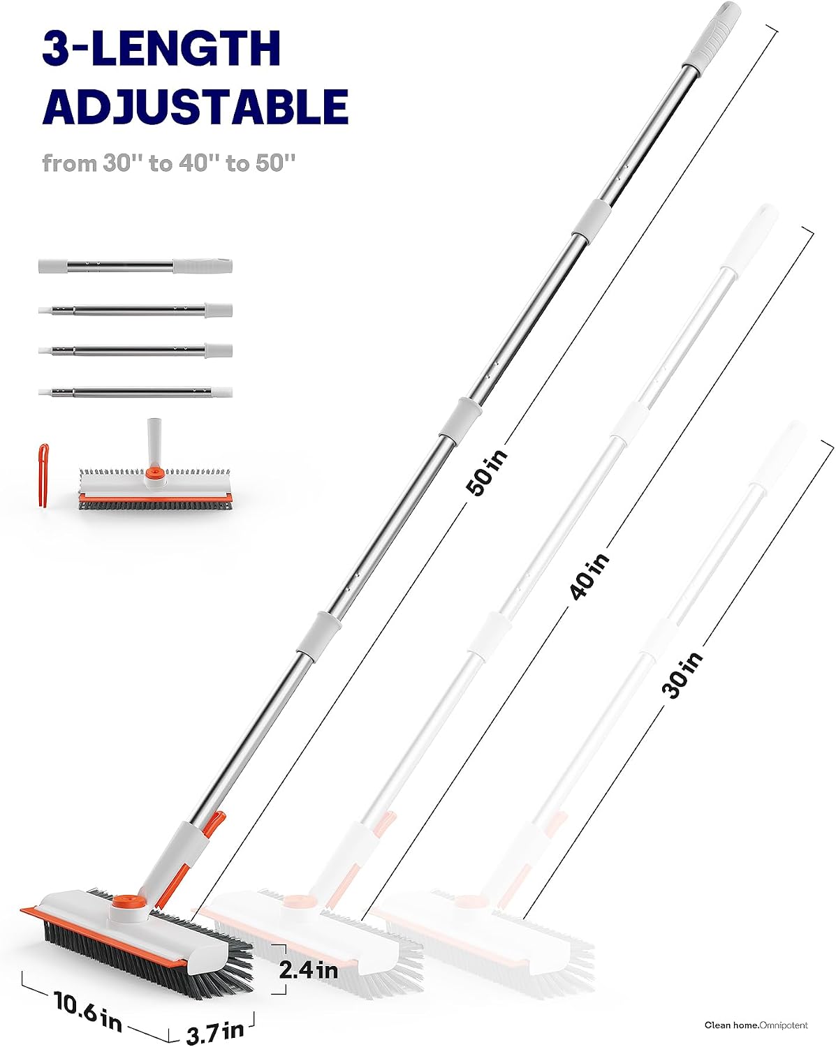 Detalle 2 de HelpX Floor Scrub Brush, Stainless Steel Handle