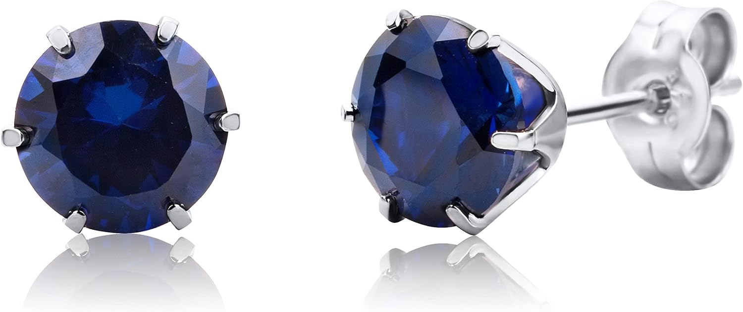 Thumbnail 6 de Orovi Boucles d'oreilles rondes en or blanc 14k avec pierre précieuse et émeraudes