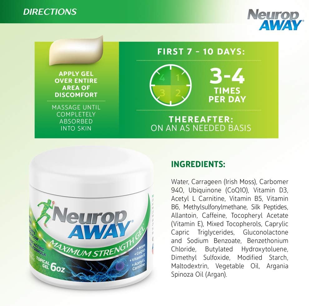 Detalle de NeuropAWAY Nerve Relief Gel, 6 oz