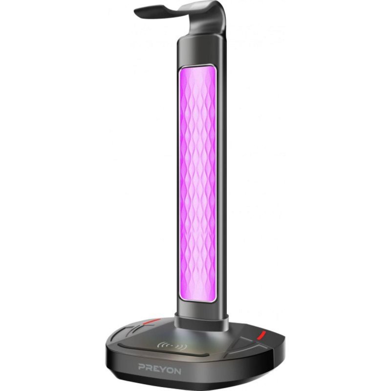 Detalle de preyon Soporte gaming con RGB, 2 USB-C