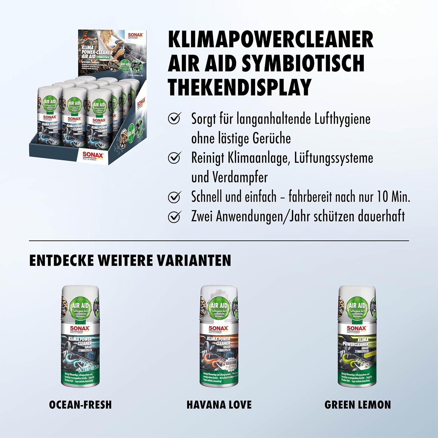 Detalle de SONAX KlimaPowerCleaner AirAid 100 ml