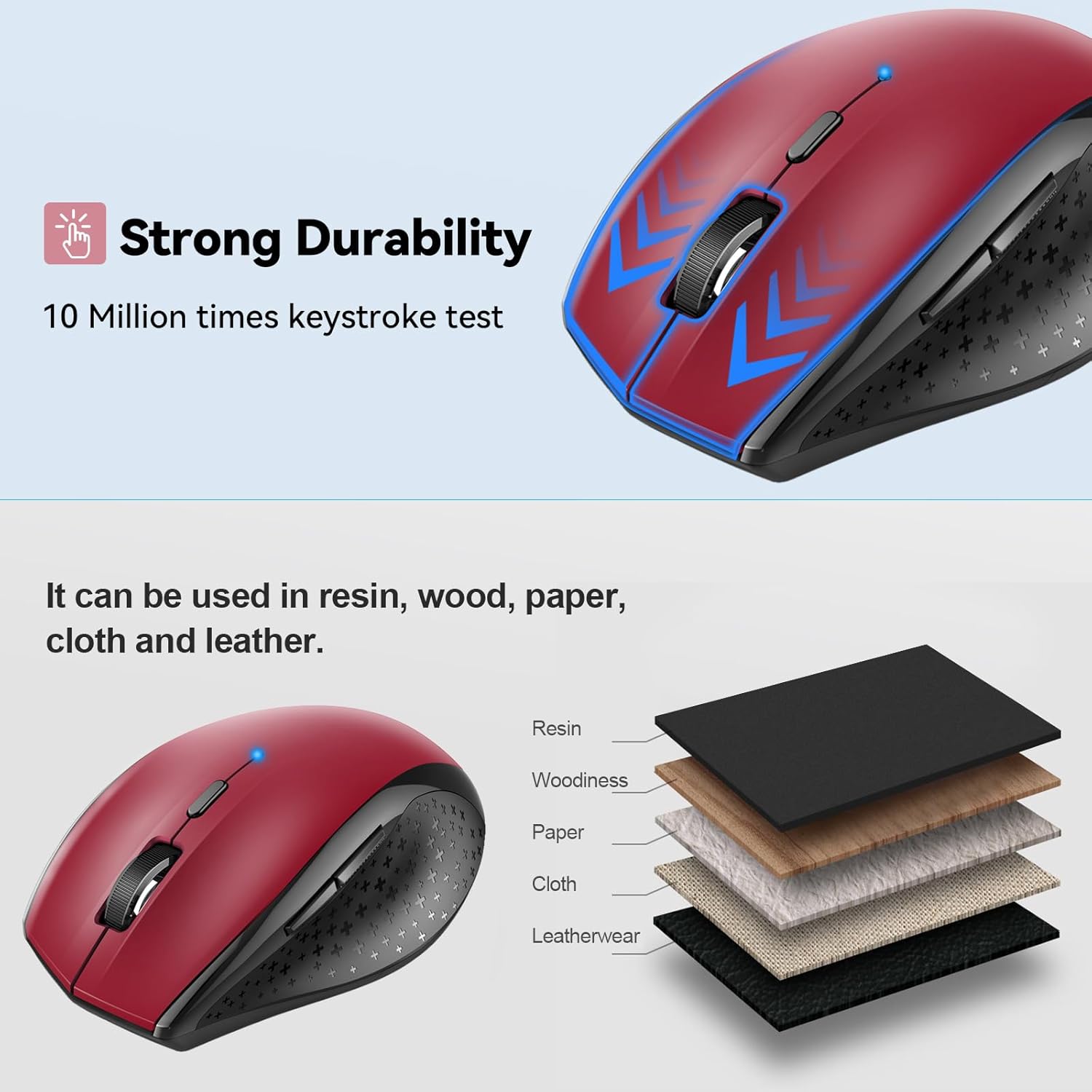 Thumbnail 4 de TECKNET Classic Bluetooth Mouse — 4800 DPI Wireless, Ergonomic and Long-Lasting