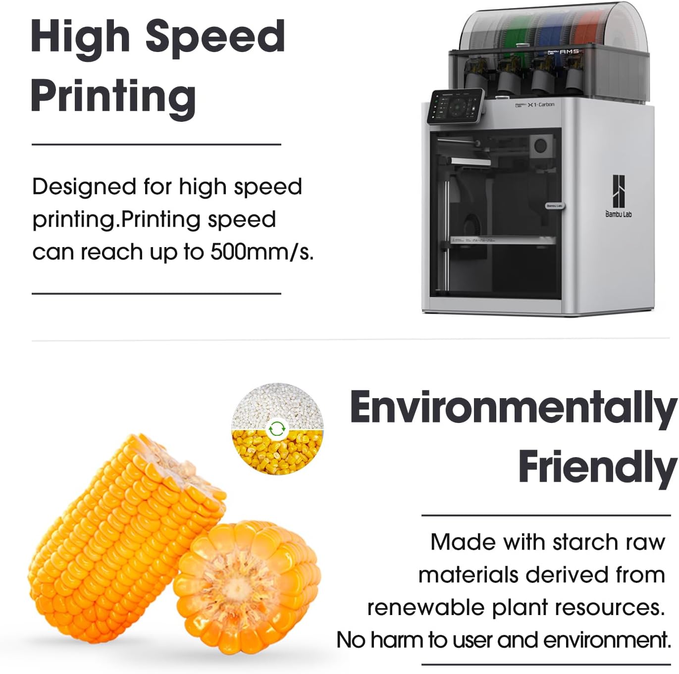 Thumbnail 5 de eSUN PLA Basic 1,75 mm (1 kg) azzurro – filamento Basic per stampanti 3D, precisione dichiarata ±0,05 mm