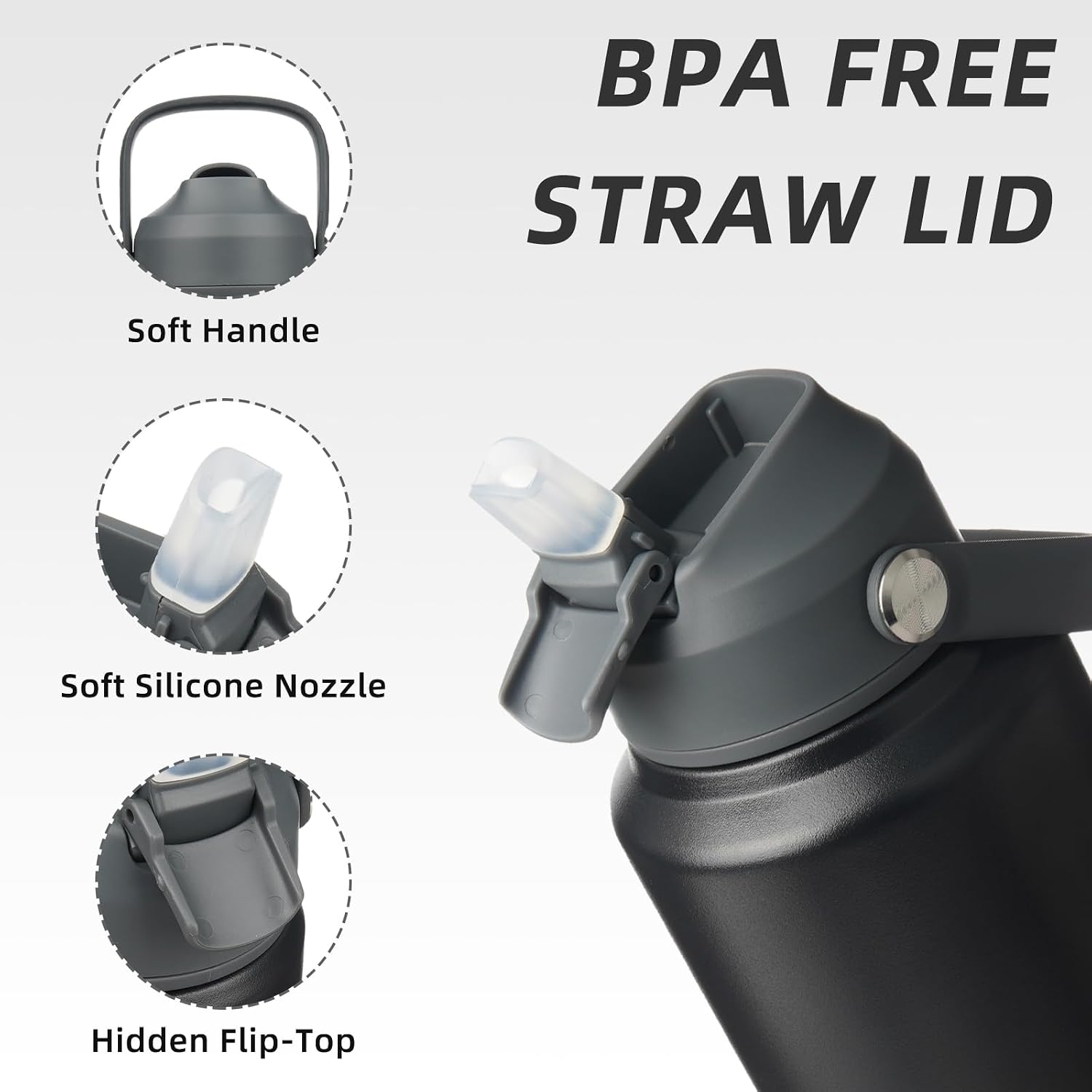 Detalle 2 de BJPKPK Insulated Water Bottle, 40 oz