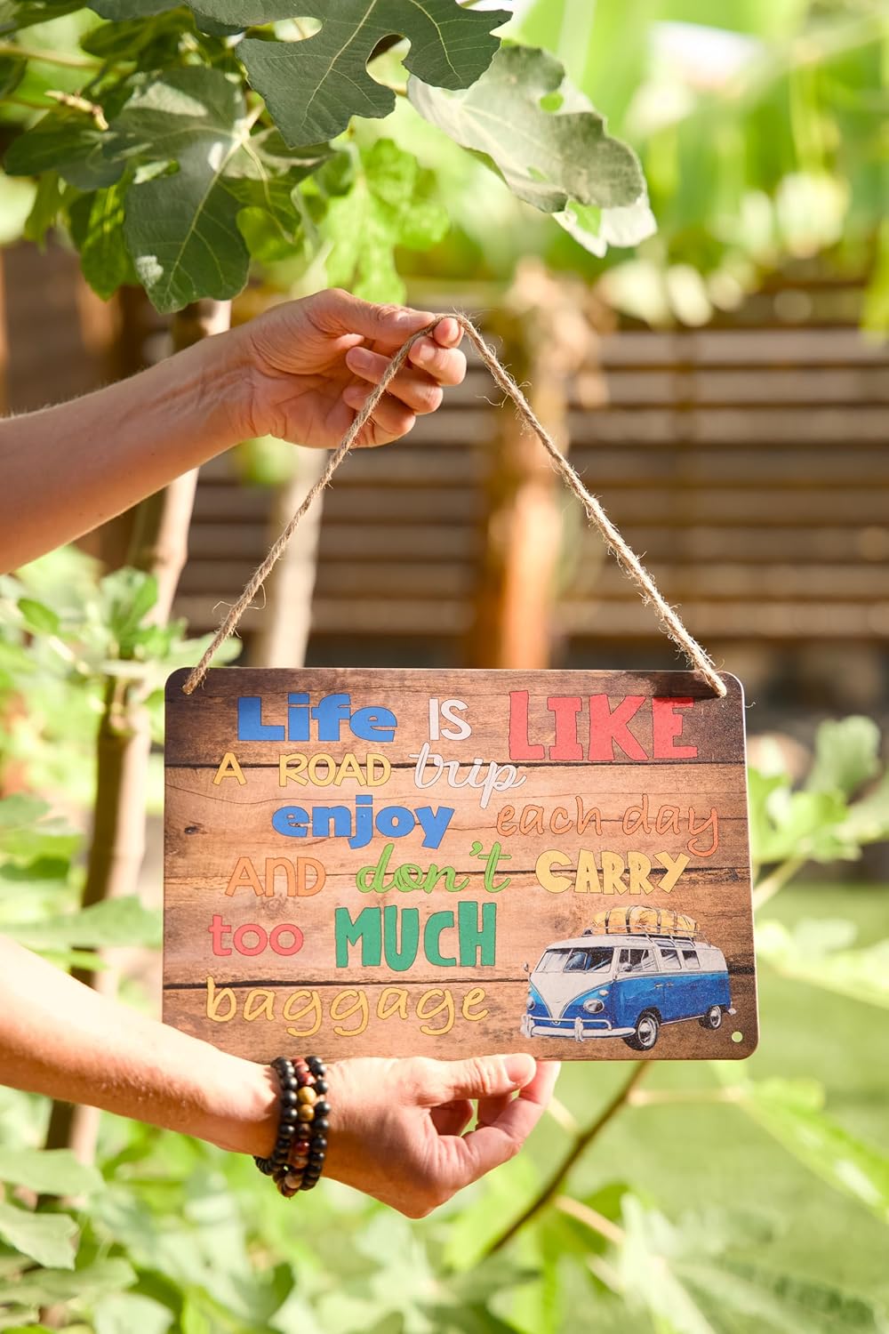 Detalle de BERLIG Metallschild mit Spruch 30x20 cm – Vintage Blechschild als Wanddeko für Motivation