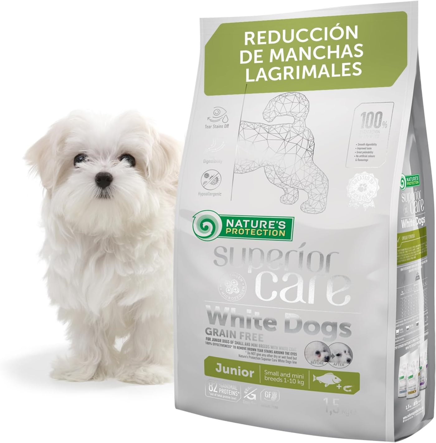 Detalle de Nature's Protection Superior Care 1,5 kg pienso hipoalergénico