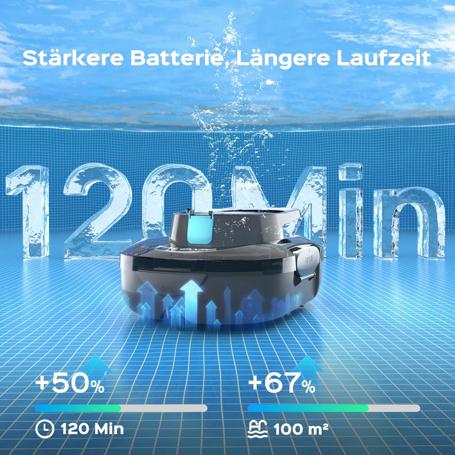Thumbnail 2 de TALOSBO S1PRO 2026 Upgrade Poolroboter – akkubetriebener Poolsauger bis 100 m²