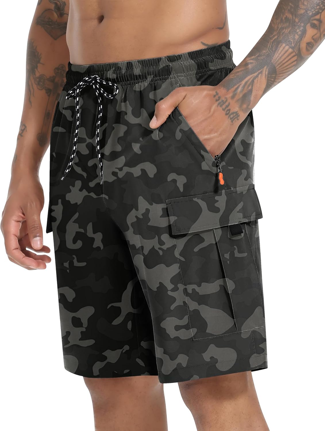 Detalle de Men's Cargo Shorts Quick Dry Stretch 5 Pockets