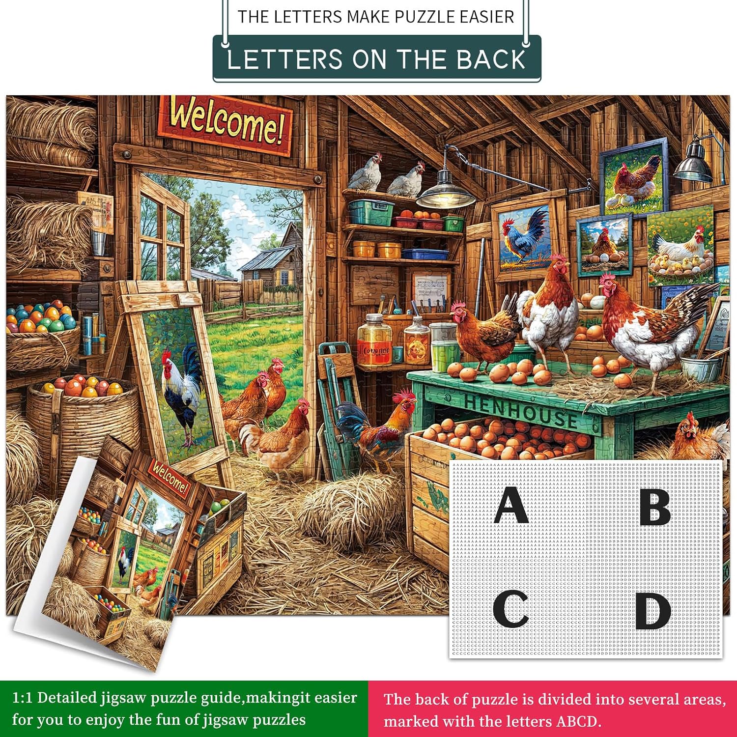 Thumbnail 6 de TangComplete GSSQ0407//HHMJ//TANG Chicken Coop 1,000-Piece Jigsaw Puzzle
