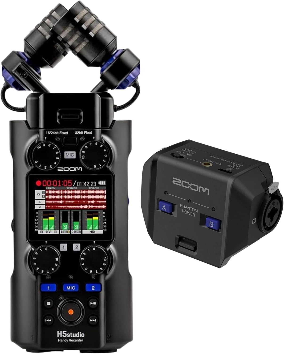Detalle de ZOOM H5studio ハンディレコーダー 32bitフロート録音・19.4mm XYマイク搭載