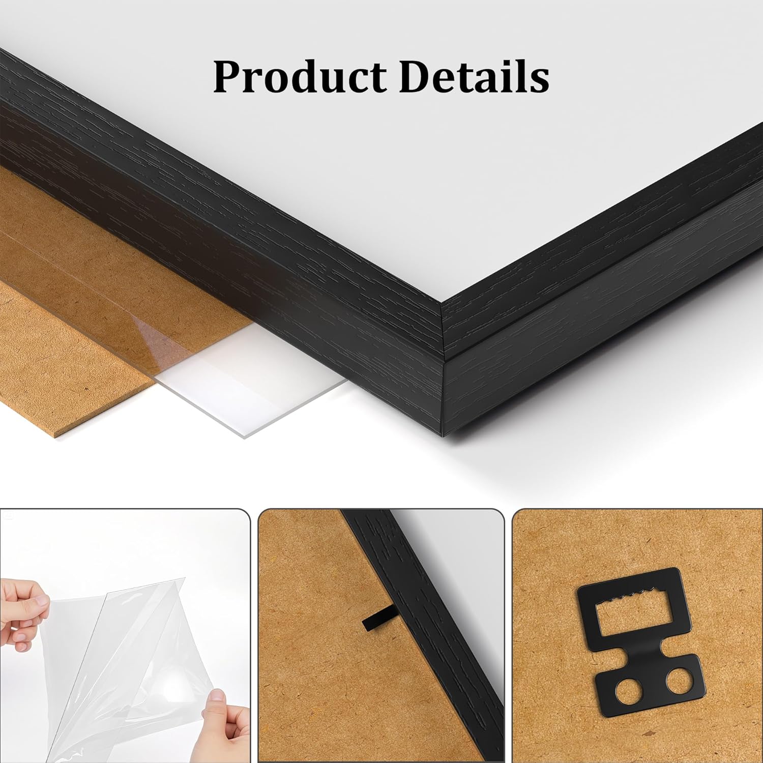 Detalle de MEGAROOM 30x30 Picture Frame - 12x12 with Clear Perspex Front