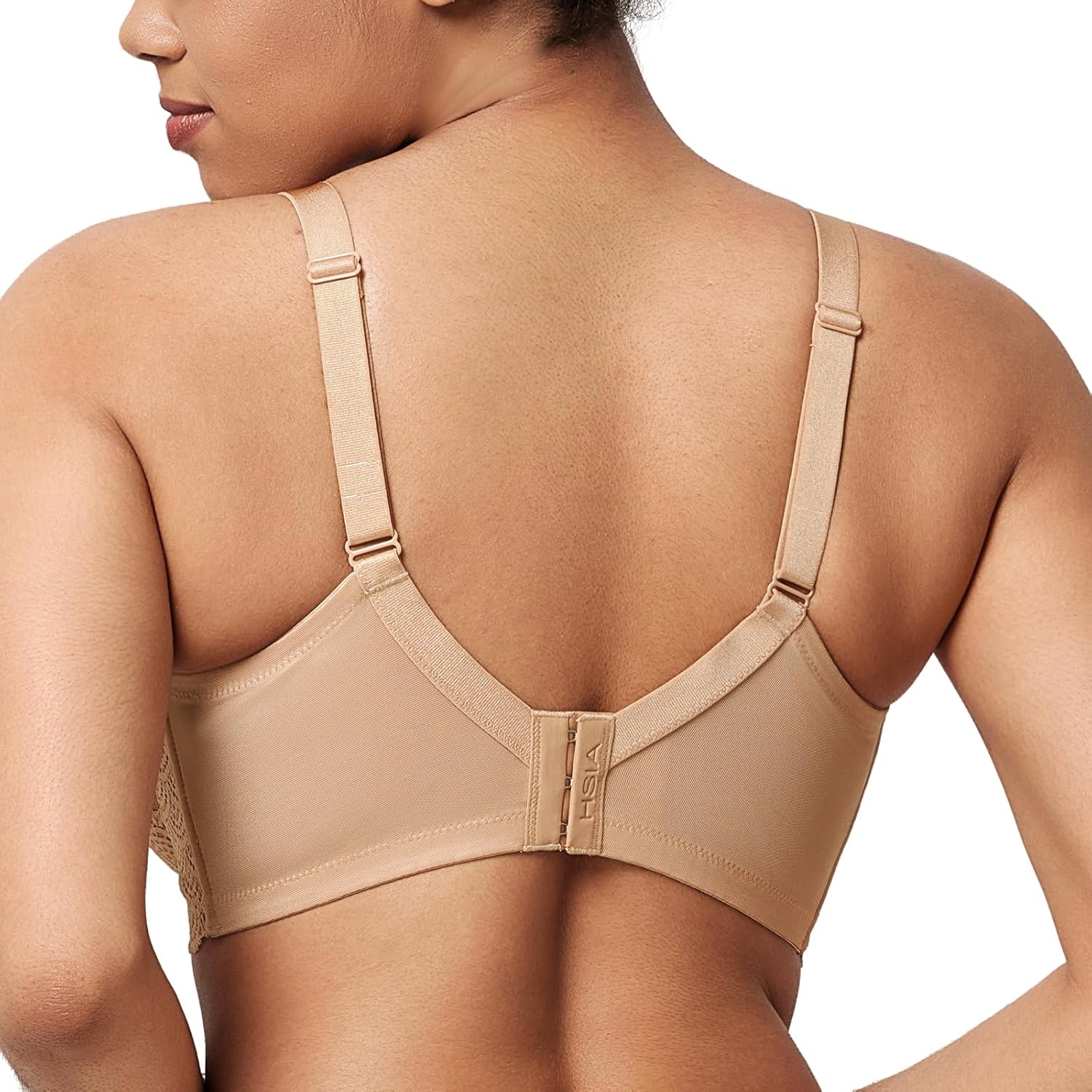 Thumbnail 2 de HSIA Mermaid Scales Minimizer Bra 32–46