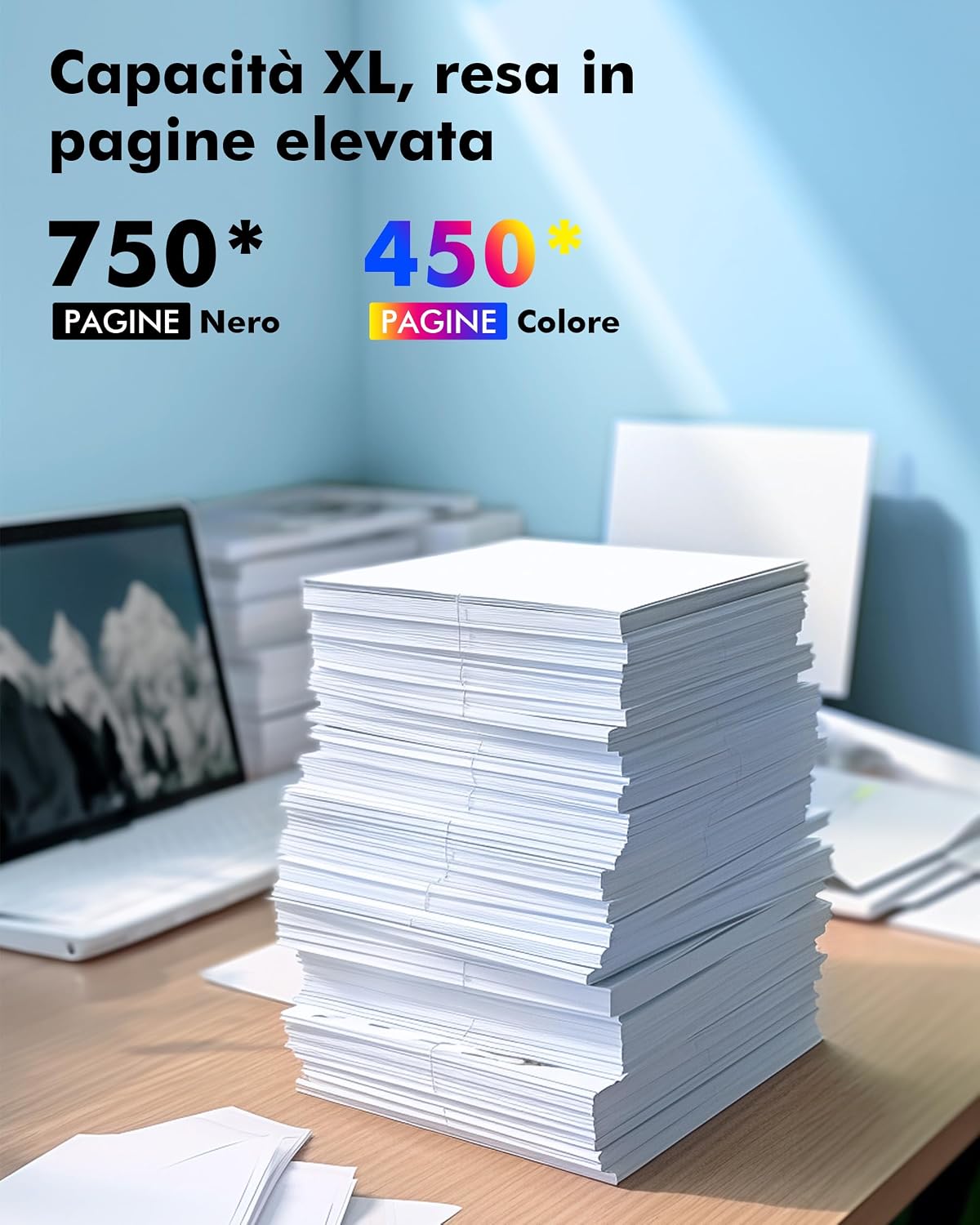 Detalle de Heroil 304XL Nero e Colore – Cartucce rigenerate 304 XL per HP DeskJet/Envy (2-pack)