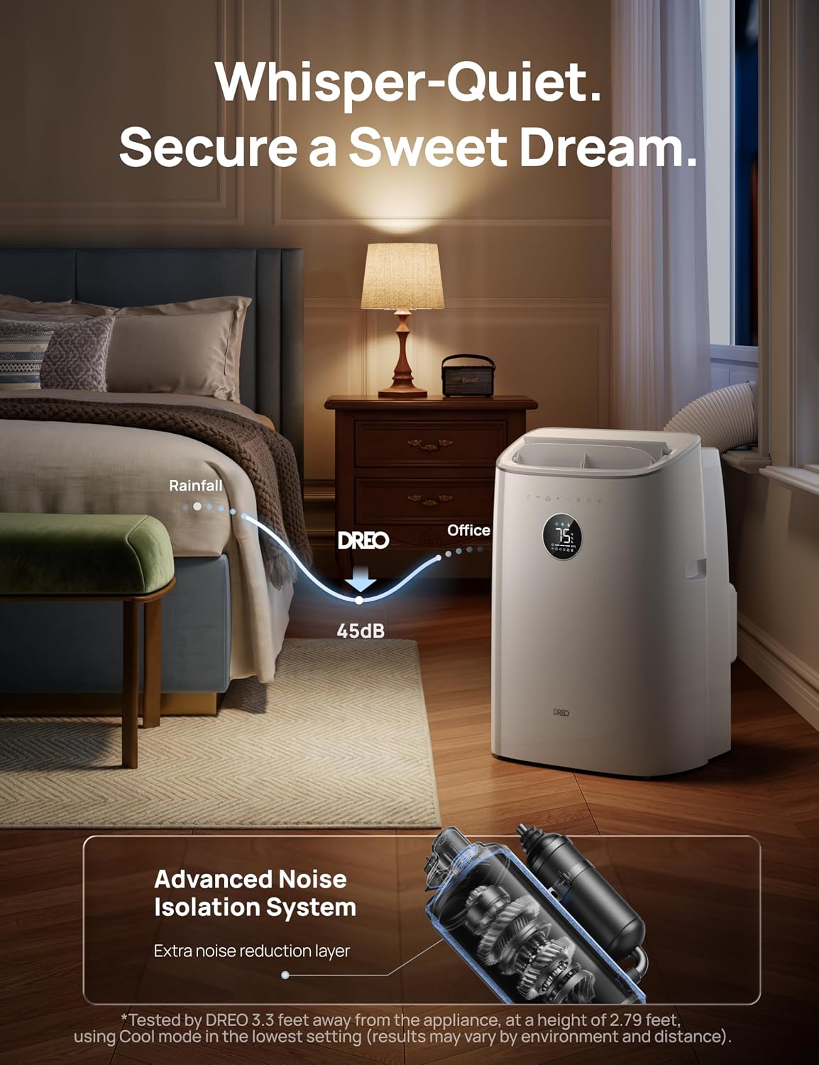 Detalle 1 de DREO AC318S Portable Air Conditioner, 8,000 BTU, Smart Controls