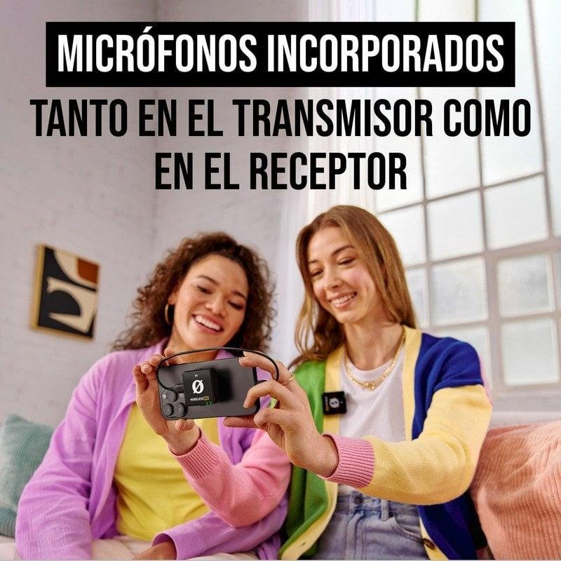 Detalle de Rode Wireless ME Dual: sistema inalámbrico compacto con dos transmisores para creadores en movimiento