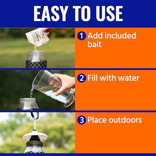 Thumbnail 5 de TERRO Fly Magnet Trap: Reusable, Poison-Free Outdoor Fly Catcher with Bait