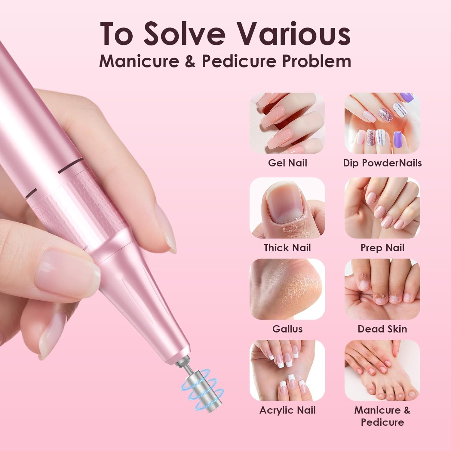 Thumbnail 4 de HELIVIVE Nail Drill 45000 RPM 💅
