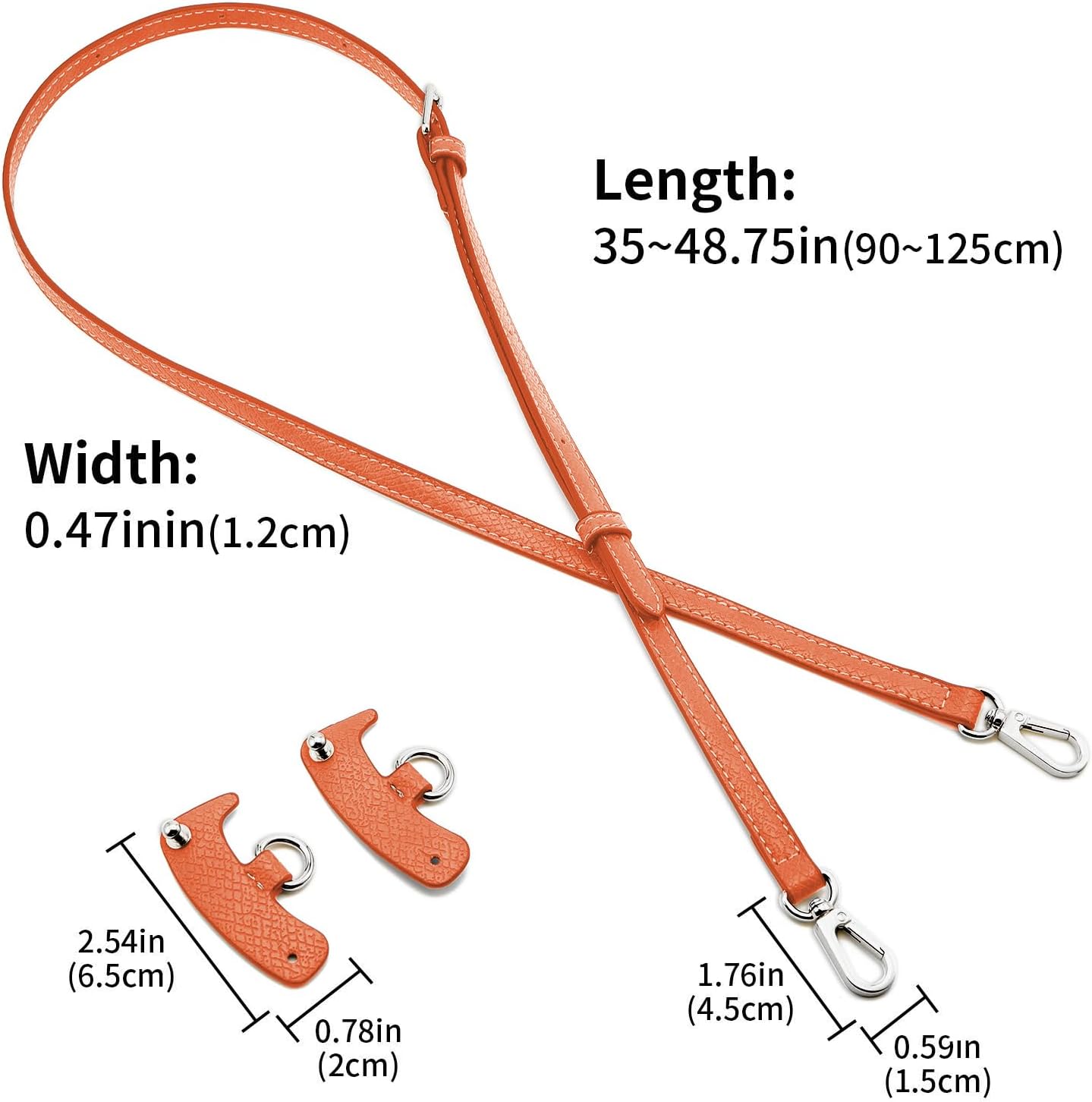 Detalle 2 de QIUTIMIY Leather Handbag Strap 35–48.75 in