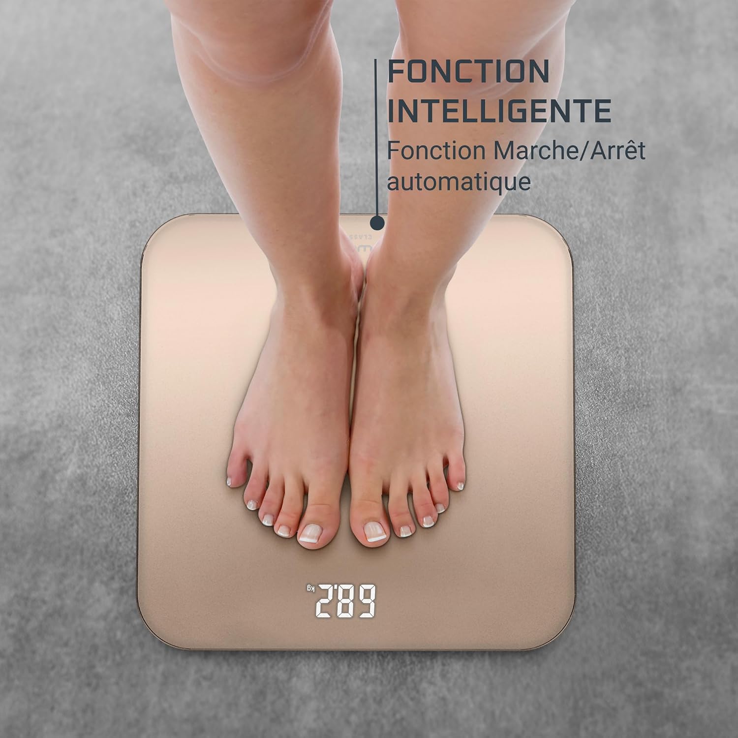 Detalle de Rowenta Classic 2.0 BS1900V0 – pèse-personne avec grand écran invisible et capacité 180 kg