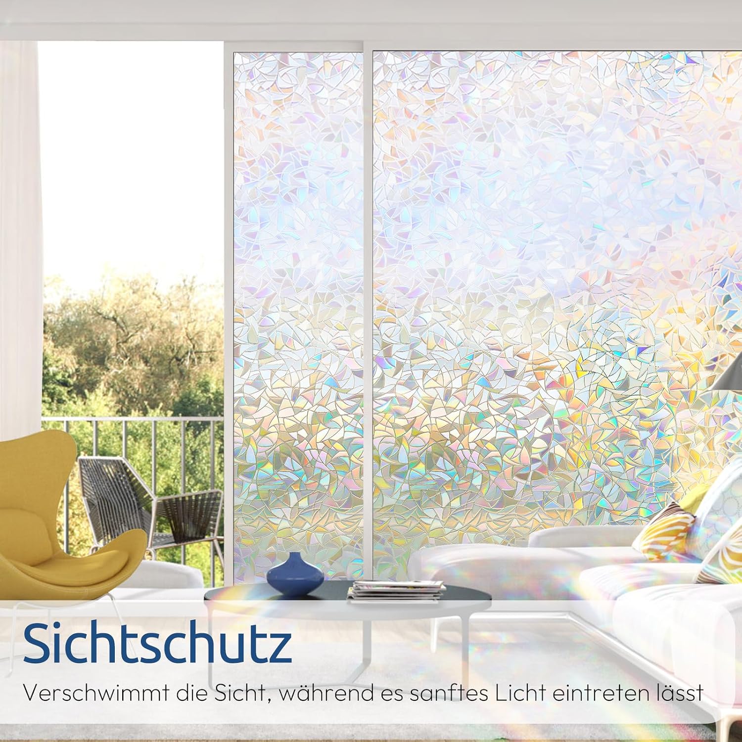 Thumbnail 5 de rabbitgoo Fensterfolie Regenbogen Blickdicht 44,5x200