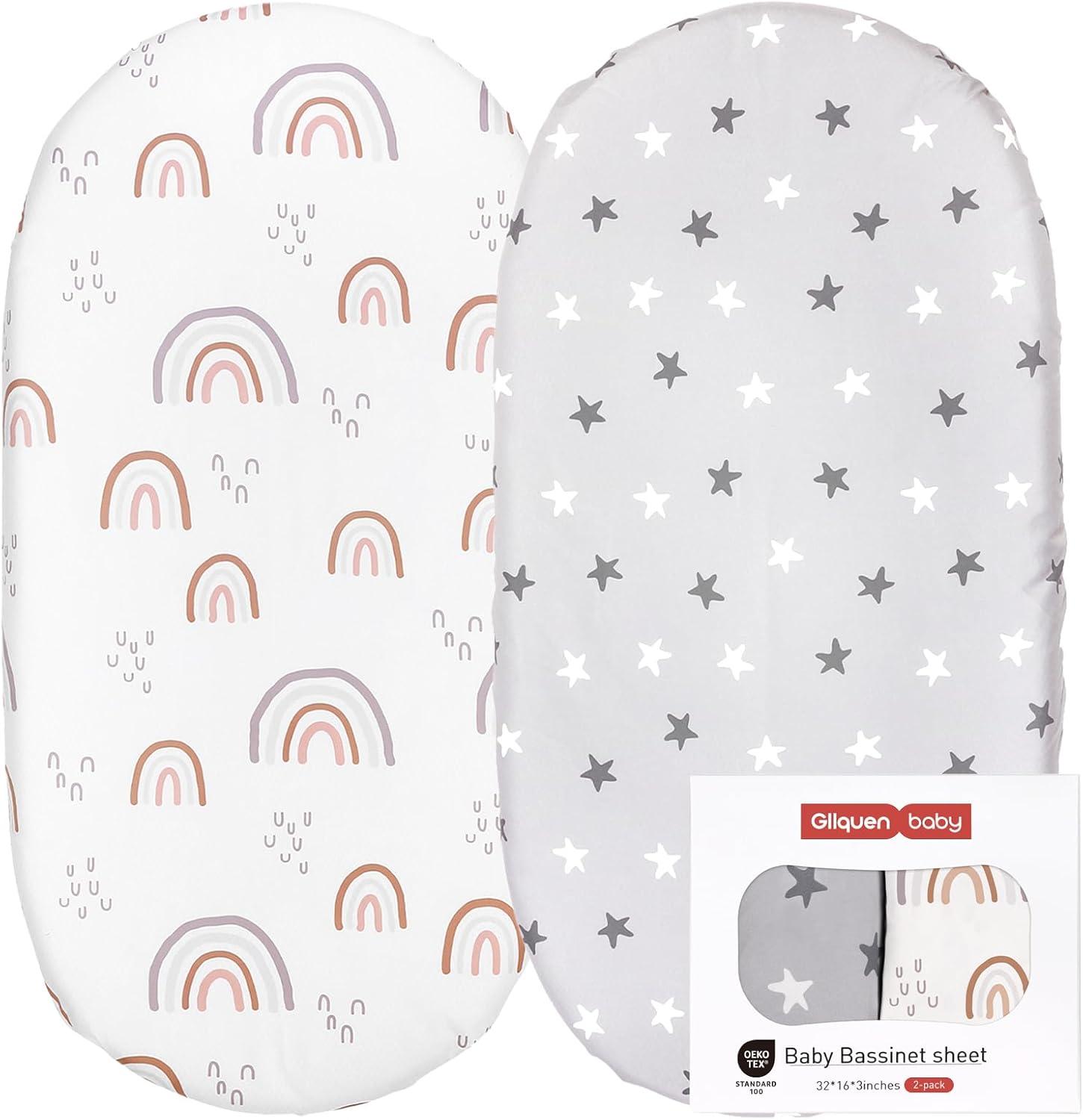 Detalle de GLLQUEN Baby Moses Basket Fitted Sheets