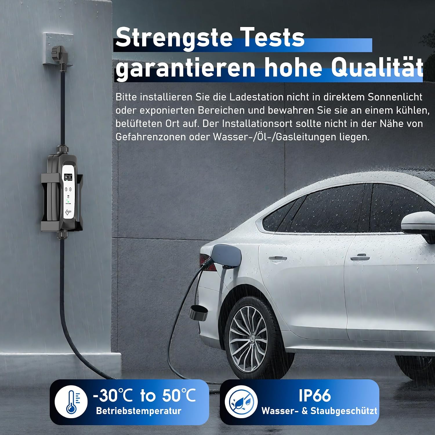 Thumbnail 5 de EVIEUN Typ 2 Schuko Ladekabel 3,6 kW (1-phasig, 7 m) inkl. Zeitvorwahl & Digitaldisplay