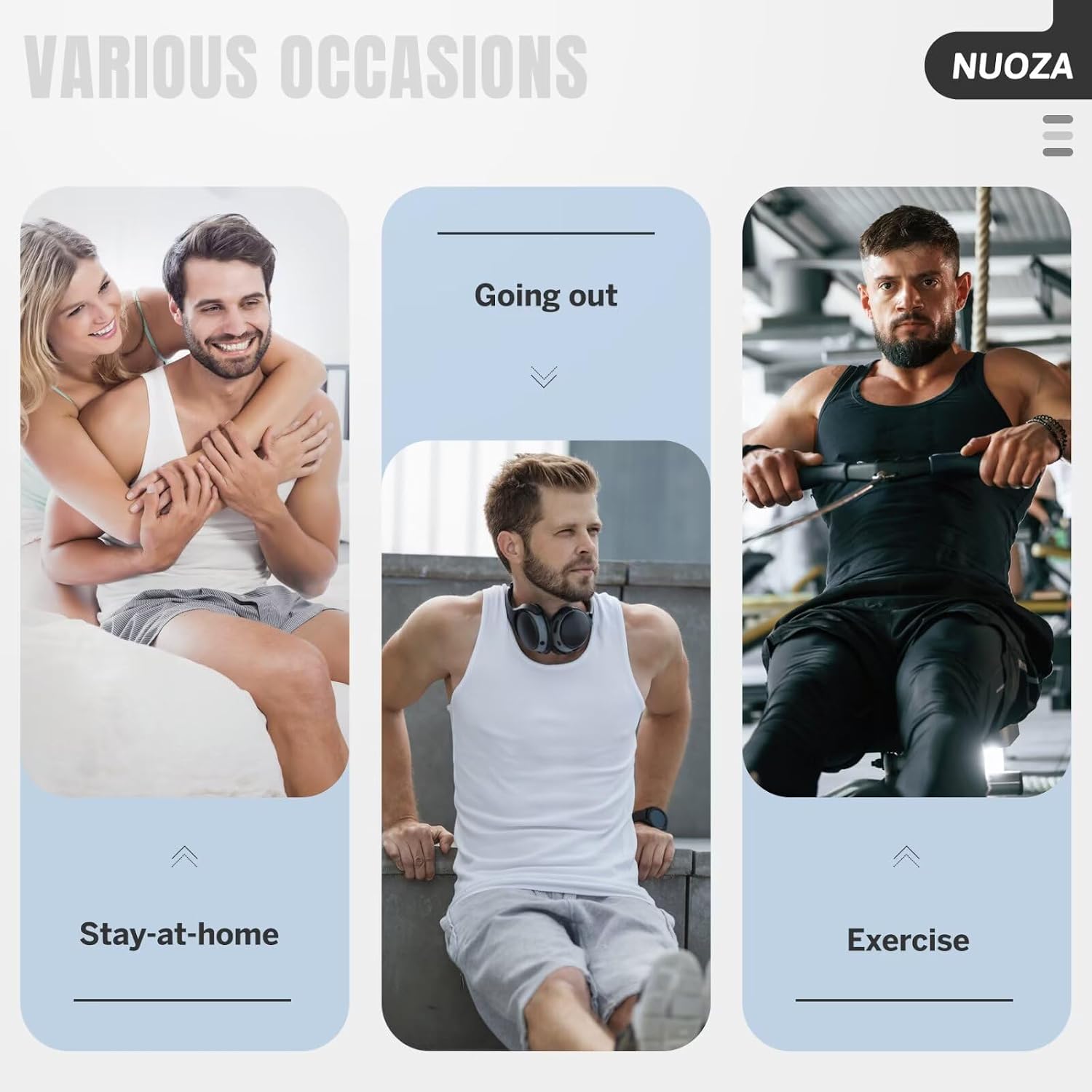 Thumbnail 5 de NUOZA Canottiera Uomo 100% Cotone S-5XL 5/3 Pack