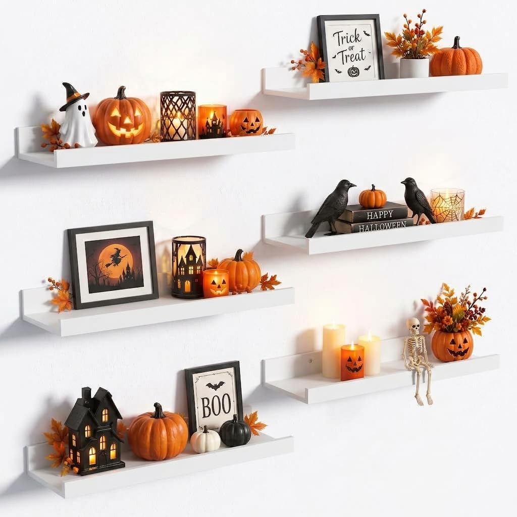 Detalle de Upsimples Wall Floating Shelves Set of 6 ⚙