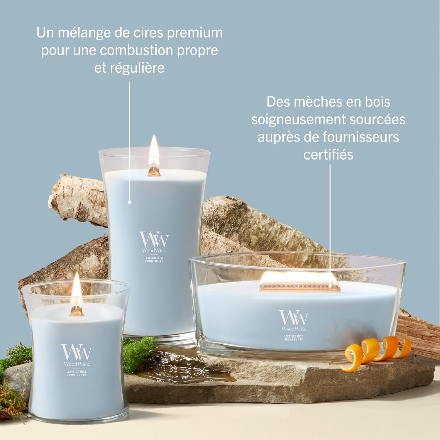 Thumbnail 6 de WoodWick Bougie parfumée Ellipse Brume du Lac — Cadeau élégant pour femmes