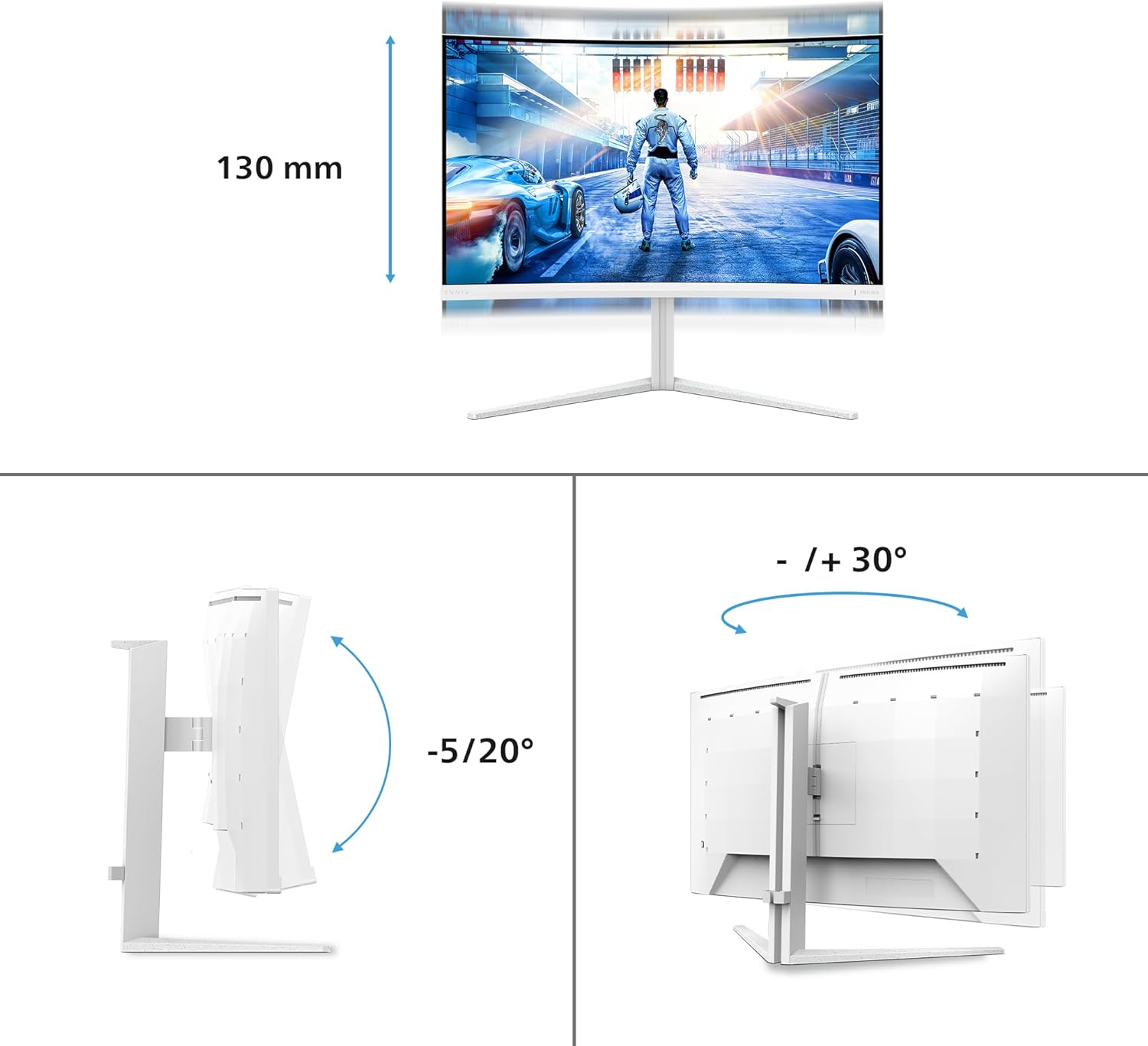 Thumbnail 4 de Philips Evnia 32M2C5501 32 inch QHD curved monitor