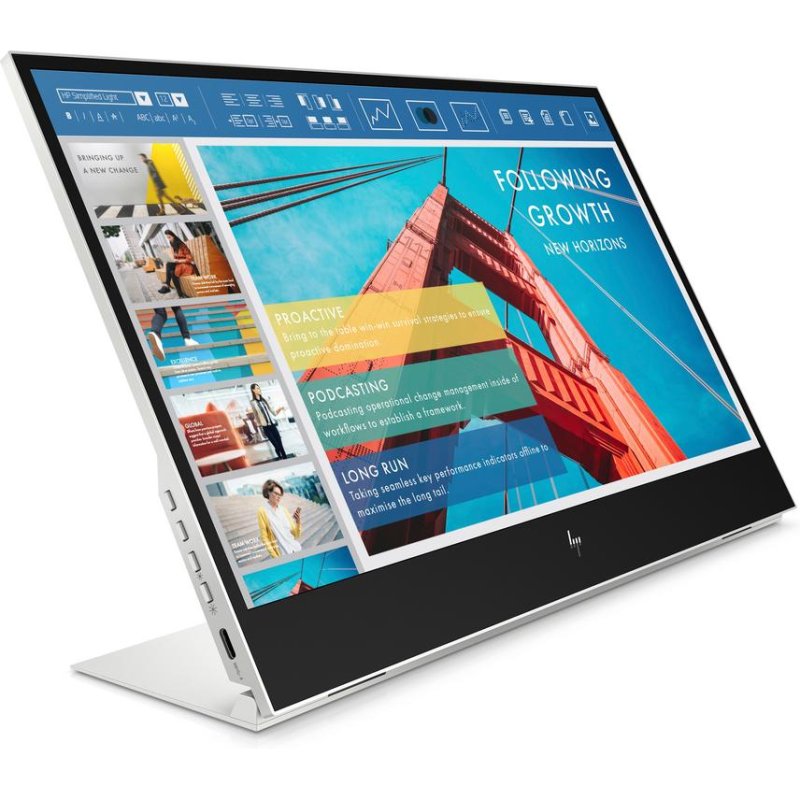 Detalle de Monitor HP E14 G4 14" FullHD: segunda pantalla portátil con USB-C para movilidad inteligente