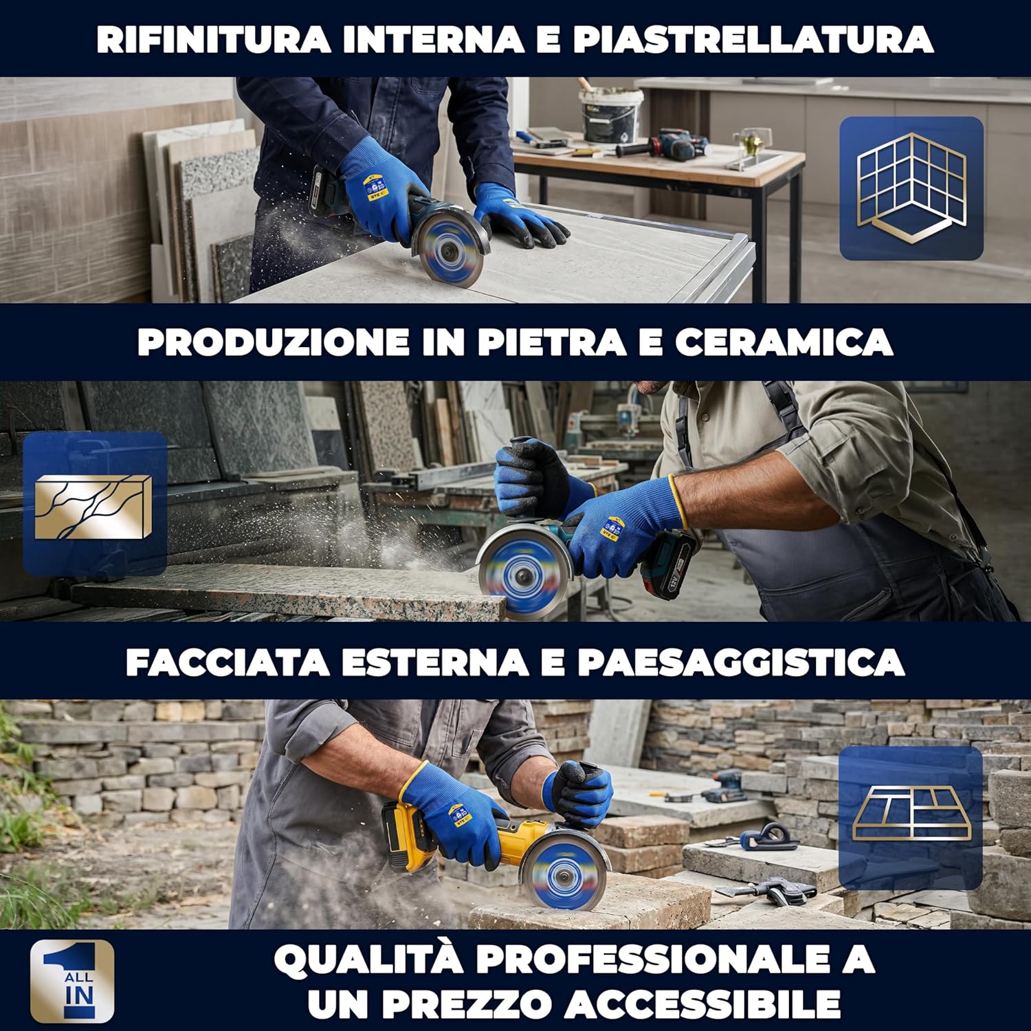 Thumbnail 2 de S&R Disco Diamantato 115 mm per Gres, Piastrelle, Marmo e Ceramica – Taglio pulito e professionale