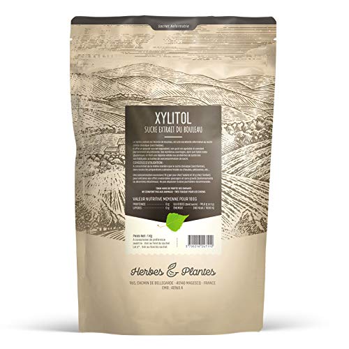 Detalle 2 de Herbes Et Plantes Xylitol en poudre, sucre de bouleau, sachet de 1 kg