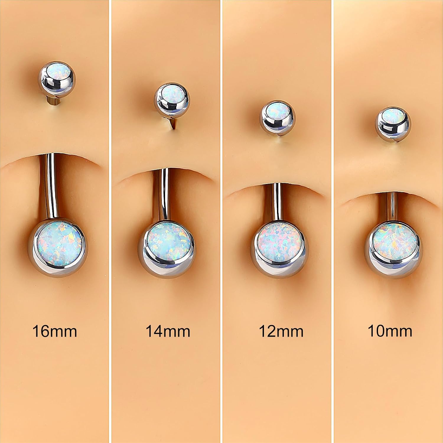 Thumbnail 4 de Melighting piercing ombelico titanio G23 opale
