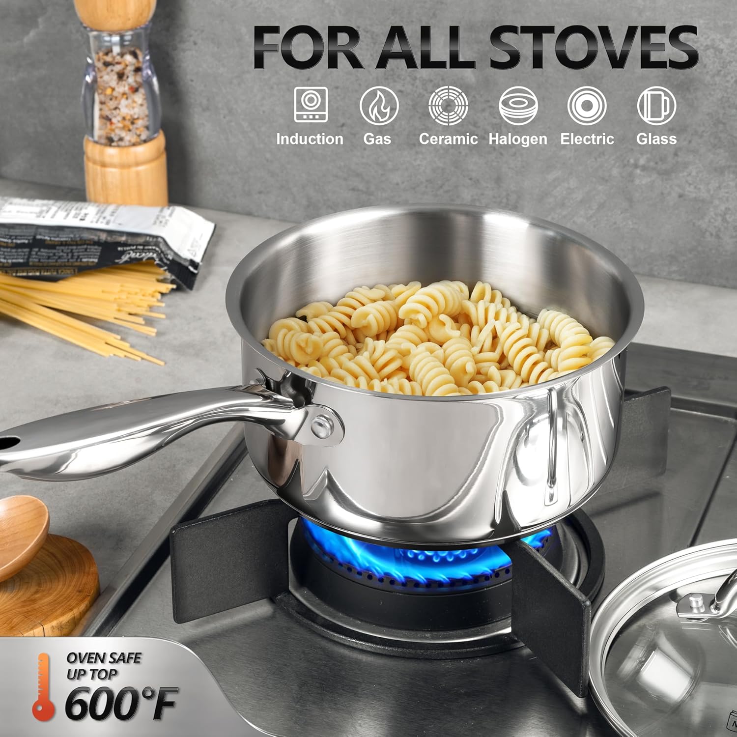 Thumbnail 4 de MICHELANGELO Saucepan Set 6pc