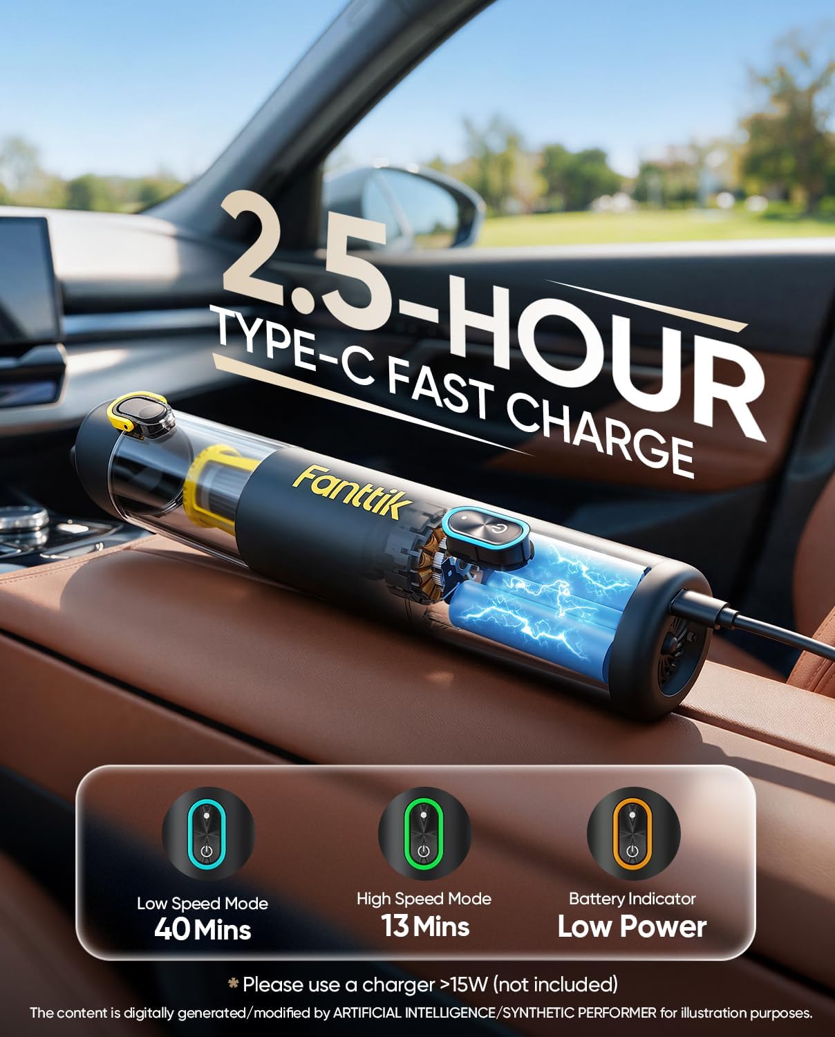 Thumbnail 3 de Fanttik Slim V8 APEX 19000Pa Car Vacuum 🧹