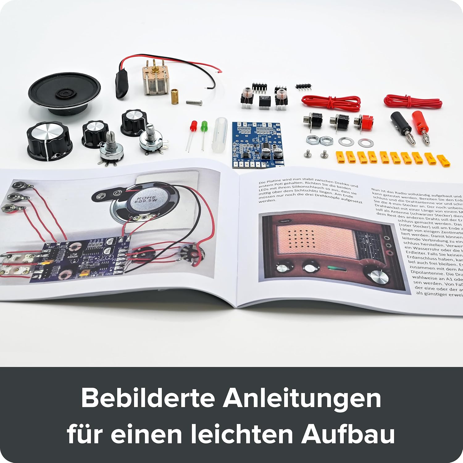 Detalle de FRANZIS 67062 Weltempfänger – DIY-Radio für UKW, Kurz- und Mittelwelle
