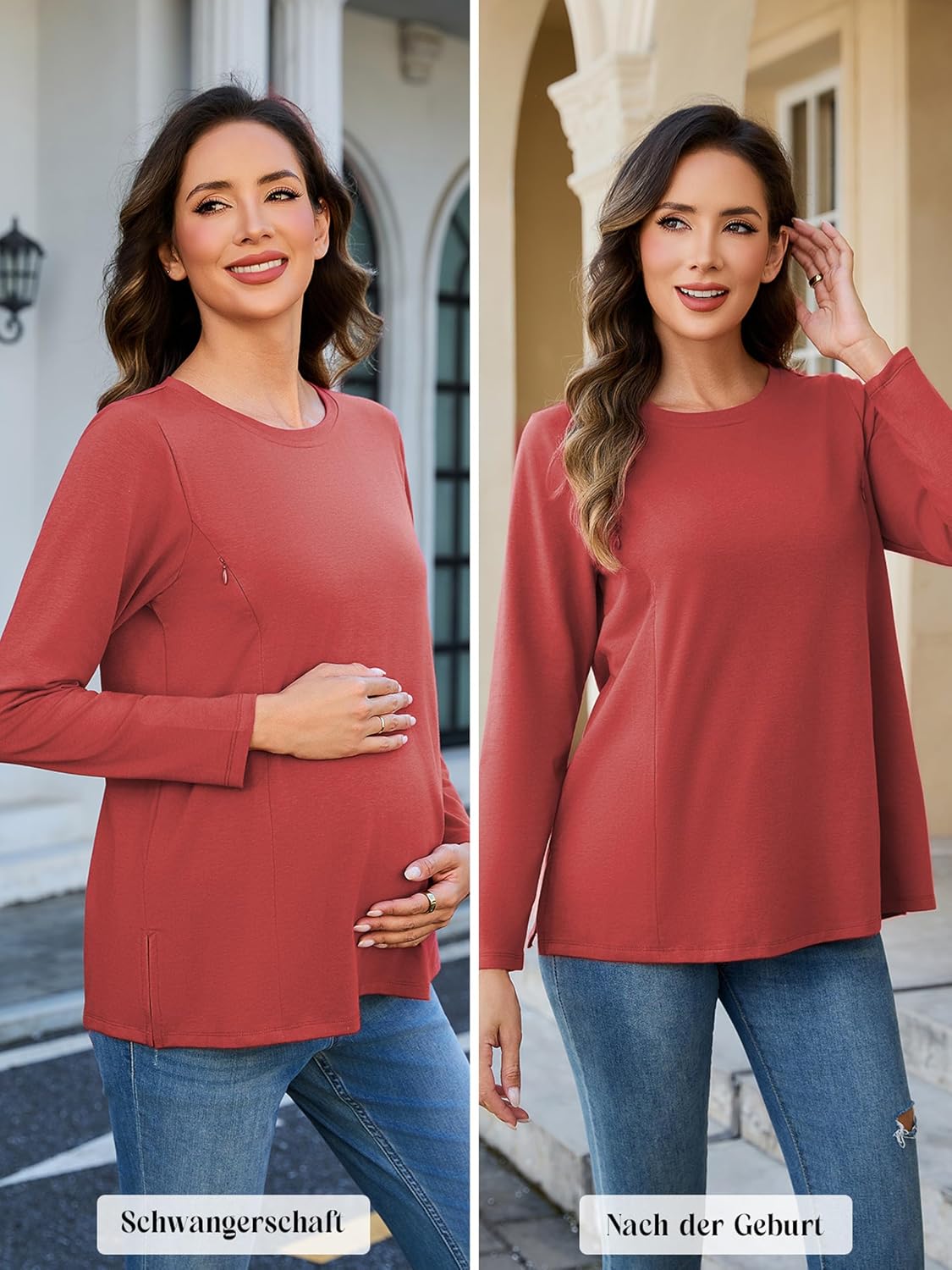 Detalle 2 de Stillshirt-Set 3er Pack mit Reißverschluss
