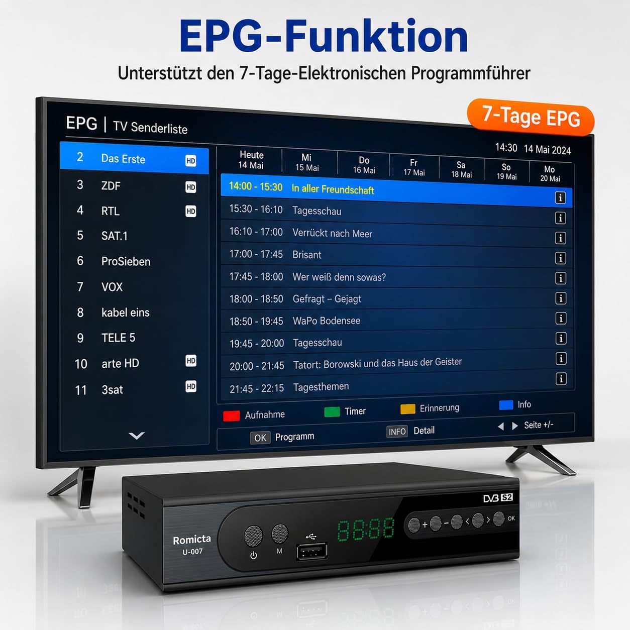 Thumbnail 5 de Romicta HD Receiver 84 Kanäle